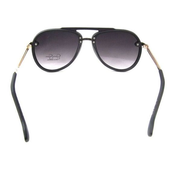 JESSICA SIMPSON J6195 SMK Matte Black Teardrop-Gold rimmed Sunglasses $50+ - Picture 2 of 9
